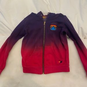 Aviator nation hoodie , ombré purple & pink